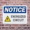 Signmission Energized Circuit OSHA Notice Sign, Plastic, 10in W x 7in L, 2PK OS-2PACK-NS-P-710-L-12041 - alternate 2